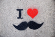 Stock-photo-18012575-i-love-mustache-graffiti